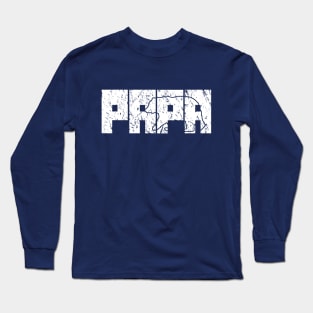 Papa Bear Vintage Graphic Design Long Sleeve T-Shirt